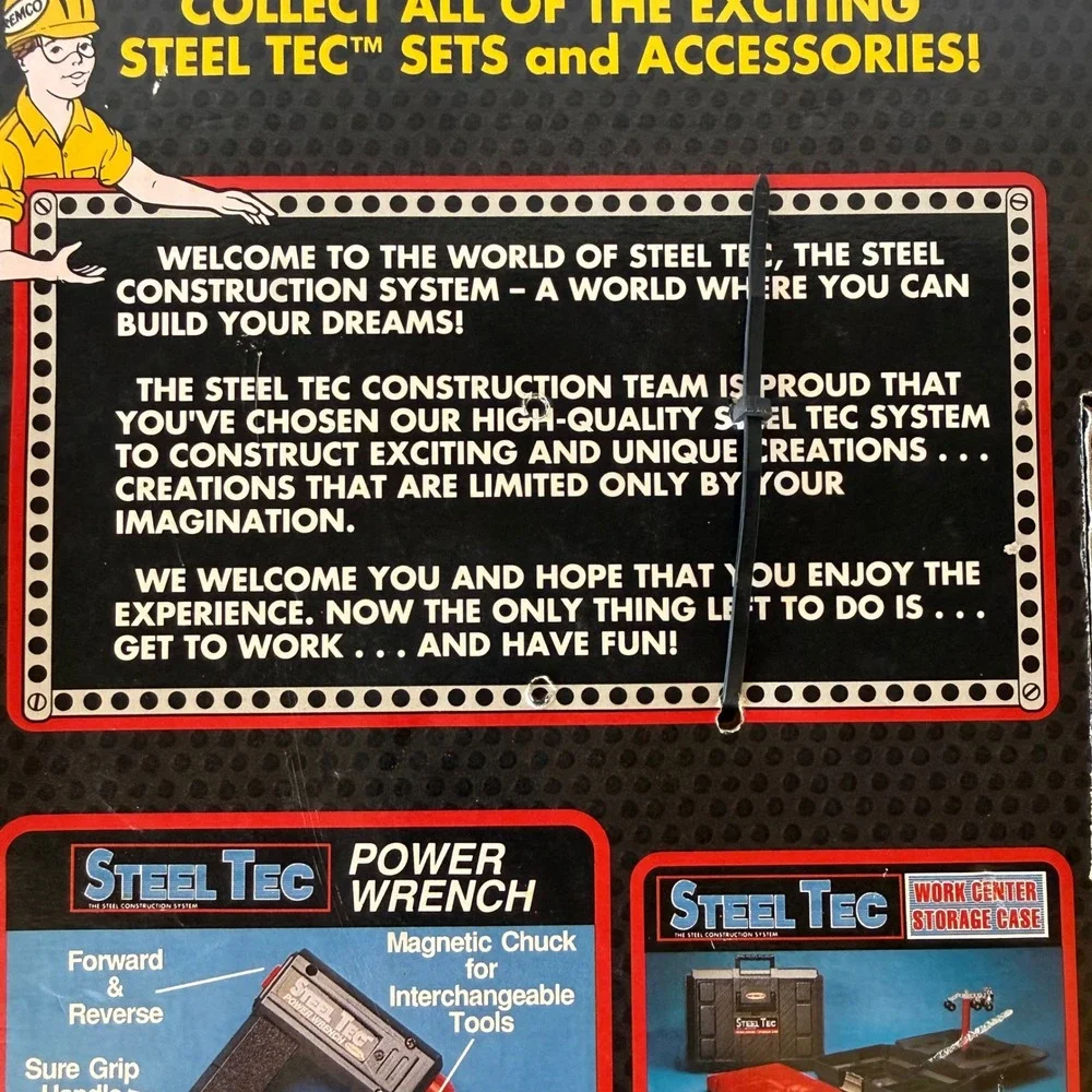 Vintage 1993 Remco Steel Tec Power Wrench #7071 Airplane Starter Kit NIB NOS